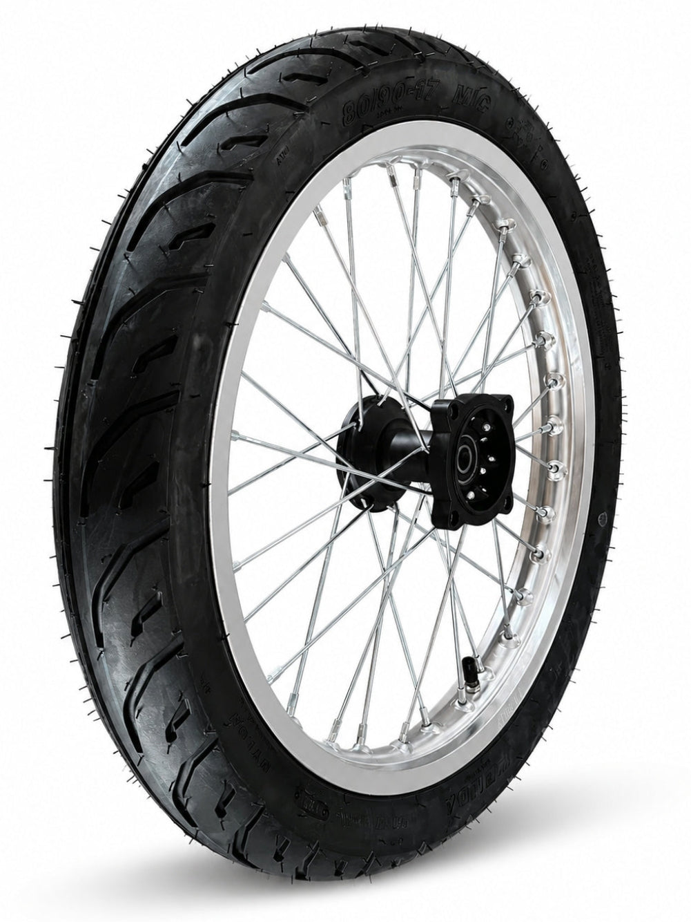 ( PRE-ORDER )     Supermoto Wheels 17/14 Inch Chrome Rim Spoke Street Wheels Fits for Yozma/Tuttio/HeyBike Electric Dirt Bike Wheels